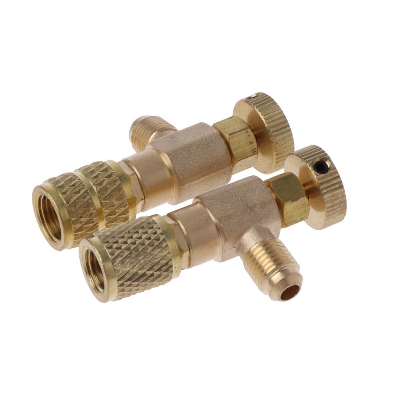 2Pcs Safety Valve R410A R22 Air Conditioning Quick Coupler Connector Adapters