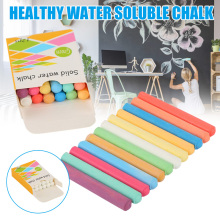 12pcs Mixed Colour White Chalk Sticks Pack Kids Playground School Art Learning H-best