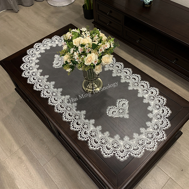 European Oval Tablecloth Table dinning table cover embroidered Polyester yarn flower Fabric Living Room Table Mat Lace Modern