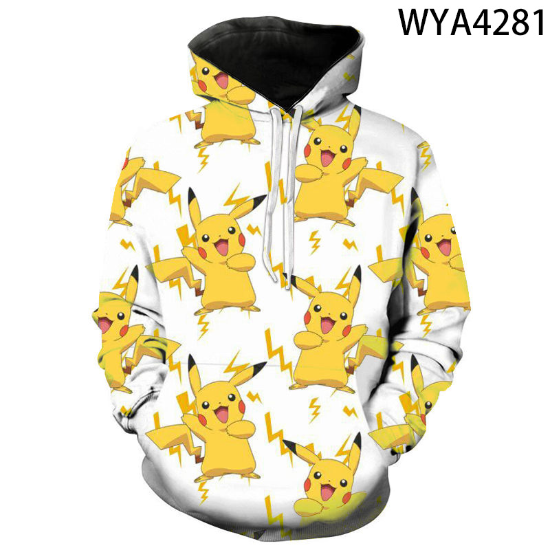 2020 new animated 3D printed hoodies men women children fashion hoodies pokemon boys girls kids sweatshirts street clothing