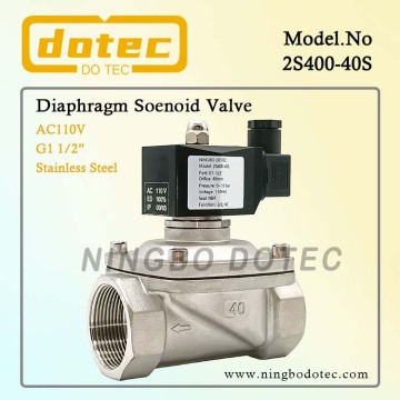 1 1/2'' 2S400-40S Waterproof Diaphragm Solenoid Valve 110VAC
