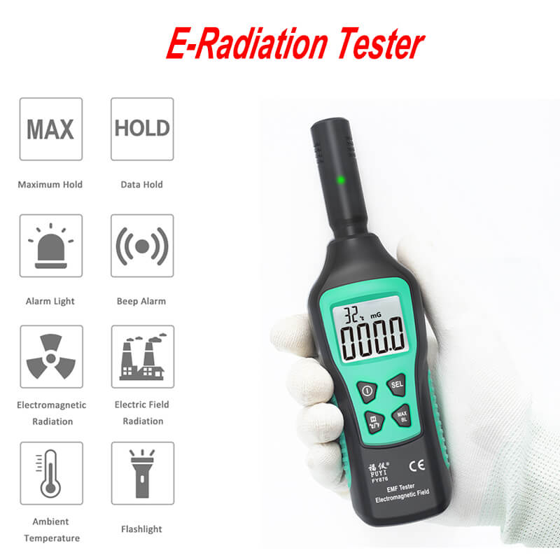 Electromagnetic Radiation Detector Temperature Radiation Tester EMF Meter Dosimeter Detector Geiger Counter for Wifi 4G 5G Phone