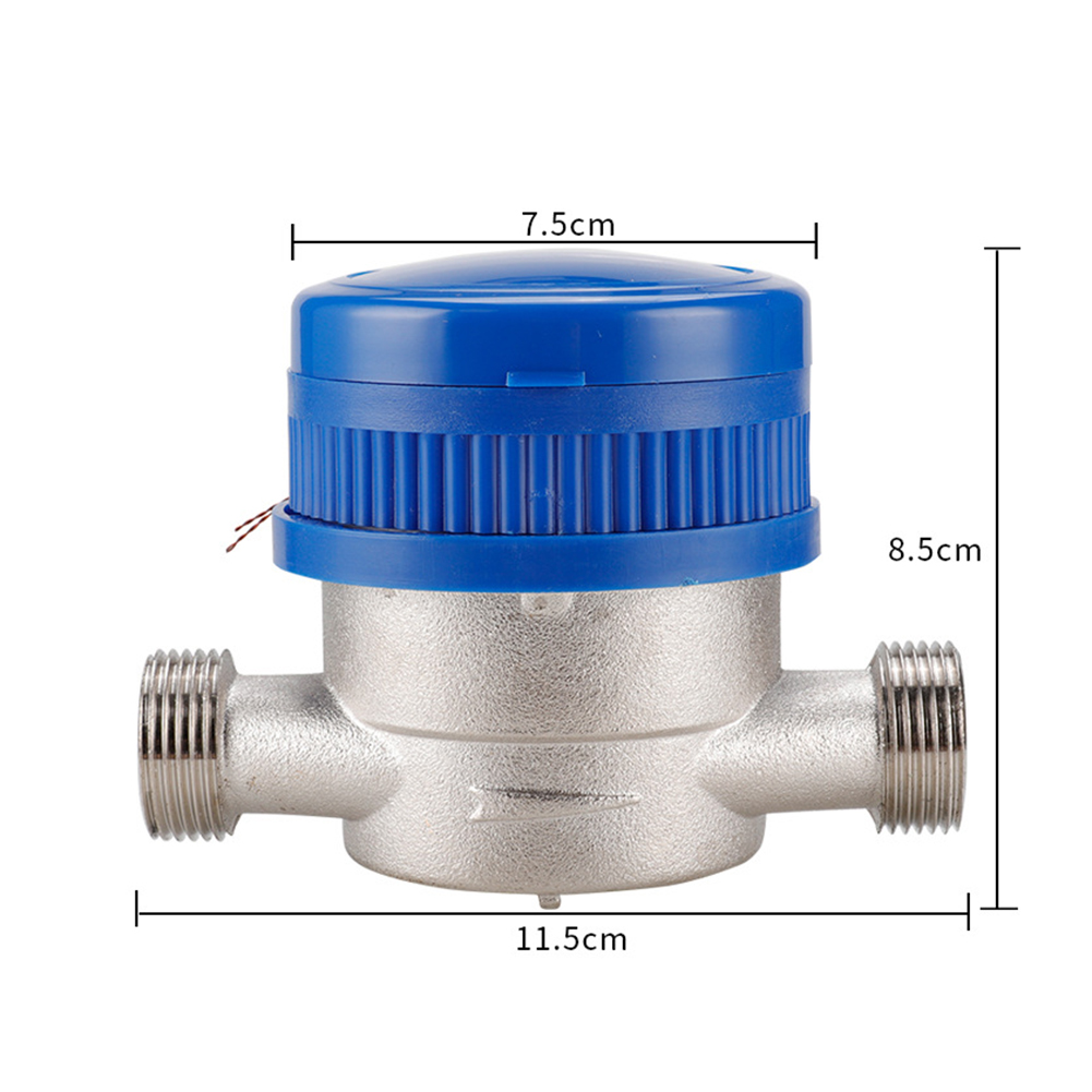 Cold Water Meter for Garden Home Using with Free Fittings 360 Adjustable Mechanical Rotary Pointer Counter Water Measuring Meter