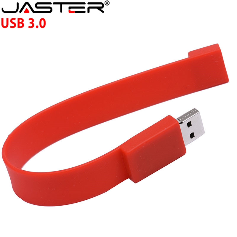 JASTER USB 3.0 10 ColorS bracelet wrist band pen drive 4GB 8GB 16GB 32GB usb flash drive 64GB wristband model U disk
