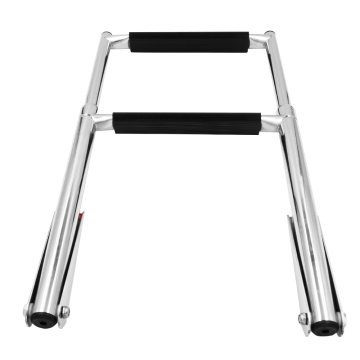 Marine Boat 2 Steps Stainless Steel Telescoping Ladder Upper Deck Outboard Platform