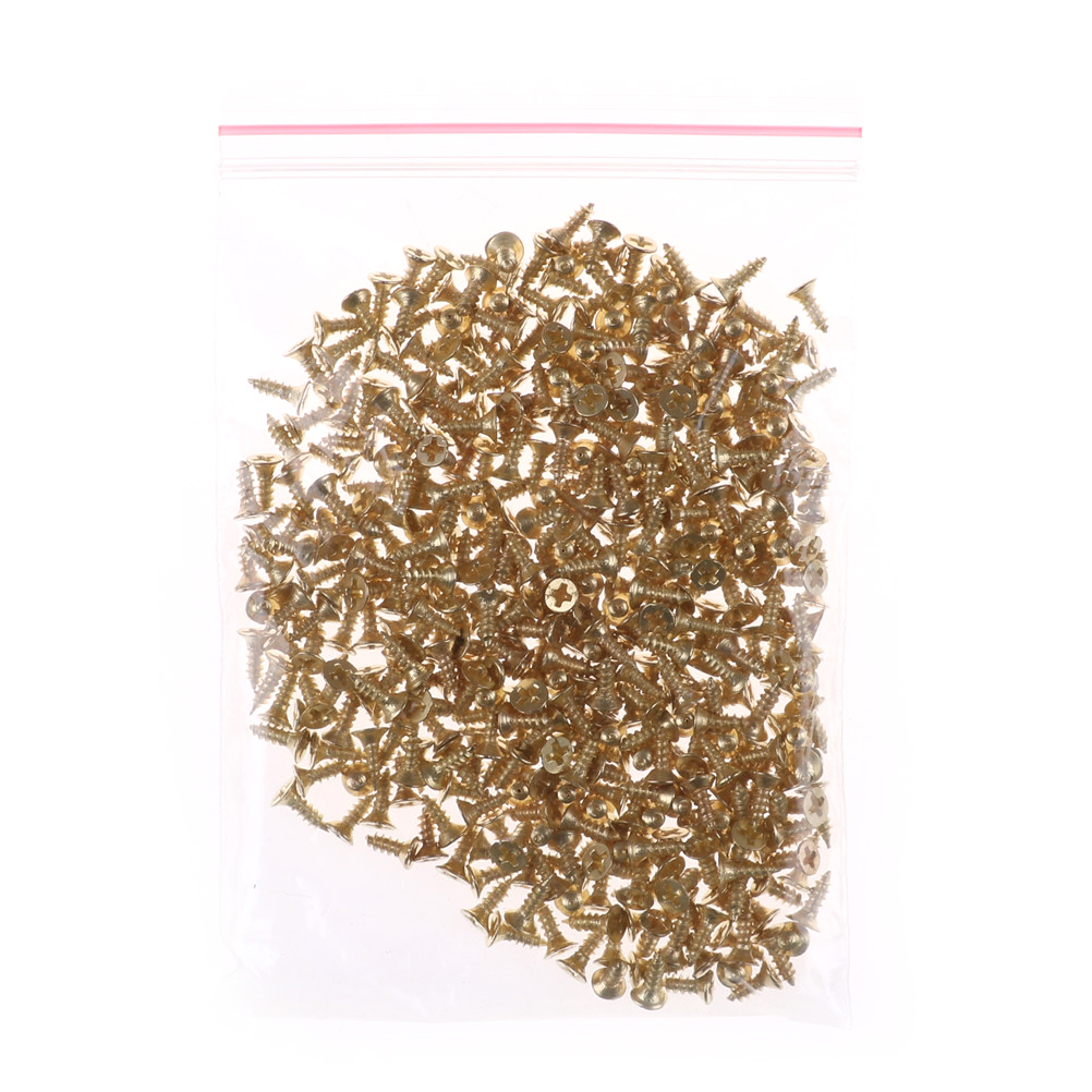 380 PCS 2 * 6mm Flat Small Screw Carpenter Screw Hardware Accessory Box Wooden Furniture