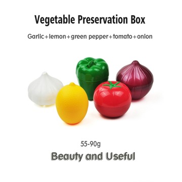 Creative Kitchen Vegetable Fruits Green Pepper Crisper Food Containers Lemon Tomatoes Onion Shaped Plastic Fresh Storage Box