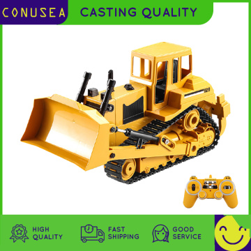 CONUSEA 1/20 RC Truck Bulldozer Caterpillar Tractor Model Engineering Cars Excavator 2.4Ghz Radio Controlled Car Toy For Boys