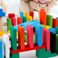 120Pcs/Set Kids Domino Block Toys Colorful Dominoes Wooden Blocks Children Early Educational Play Toy Gift