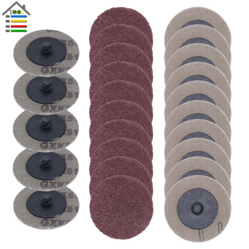 25pcs 50mm Sanding Disc for Roloc Polishing Pad Plate 2inch Sander Paper Disk Grinding Wheel Abrasive Tools 60 80 100 120 Grit