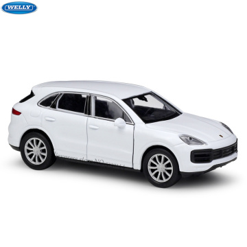 WELLY 1:36 Porsche Cayenne Turbo white alloy car model machine Simulation Collection toy pull-back vehicle Gift collection