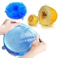 6pcs/set Reusable Silicone Wrap Food Fresh Keeping Wrap Kitchen Tools Silicone Food Wrap Seal Lid Cover Stretch Tools