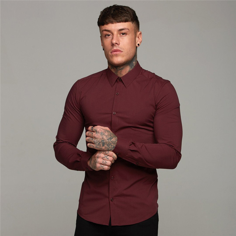 Streetwear Summer Casual Men's Shirt 2019 Men's Business Fashion Long Sleeve Shirt Jogger Brand Men's Shirt