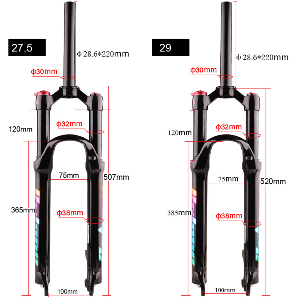 BOLANY NEW Mountain bike high strength magnesium alloy shock absorbing front fork 26/27.5/29er inch MTB bicycle fork