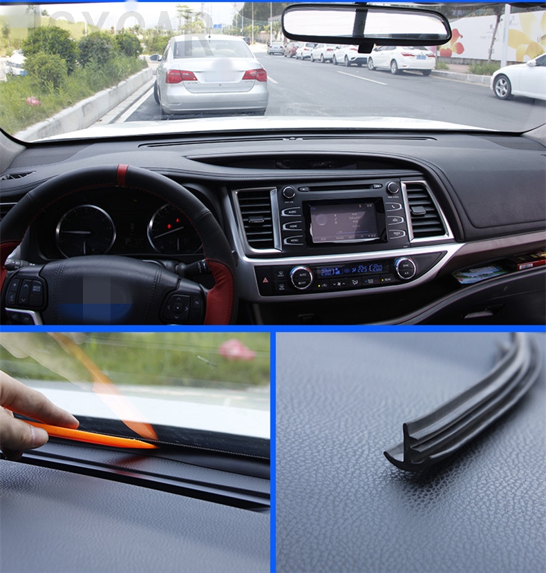 Automotive rubber seal sound insulation seal strip edge trim soundproof center For Nissan Patrol Y62 Armada 2016 2017 2018