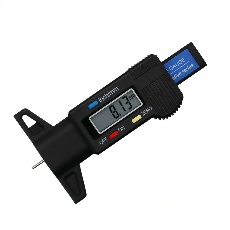 Digital Tire Tread Depth Gauge Meter Measurer LCD Display Tread Tire Tester Brake Shoe Pad For Cars Trucks Range 0-25mm