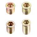 uxcell 20/30/50pcs Threaded Insert Nuts Wood Furniture M8 Thread Size 13/15/17/20/25mm Height Interface Hex Socket Drive