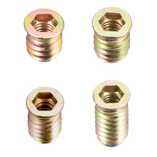 uxcell 20/30/50pcs Threaded Insert Nuts Wood Furniture M8 Thread Size 13/15/17/20/25mm Height Interface Hex Socket Drive