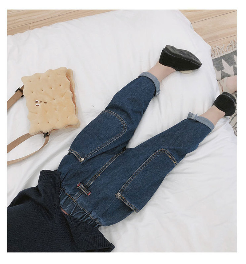 Boys and Girls Jeans Pants with Slant Pocket 2019 Spring Clothes Kids Children New Blue Color Toddler Boys Harem Trousers 2-8T