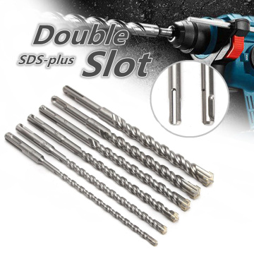 6pcs 160/210/260mm 6/8/10/12/14/16mm SDS Plus Crosshead Twin spiral Hammer Drill Bits Round Shank Twist Electric Hammer Drill