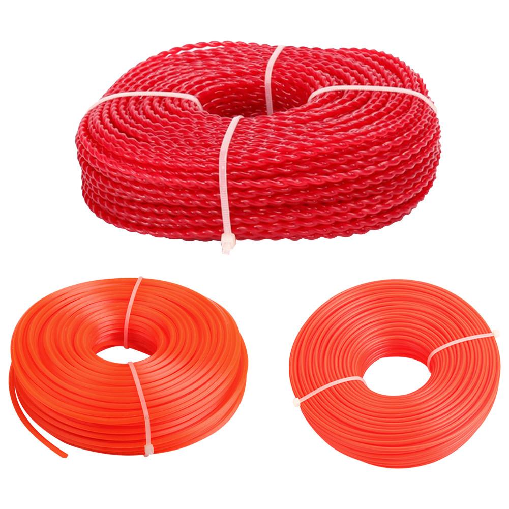 3mm 70m Grass Trimmer Line Strimmer Brushcutter Trimmer Nylon Rope Cord Line Long Round/Square Roll Grass Rope Line