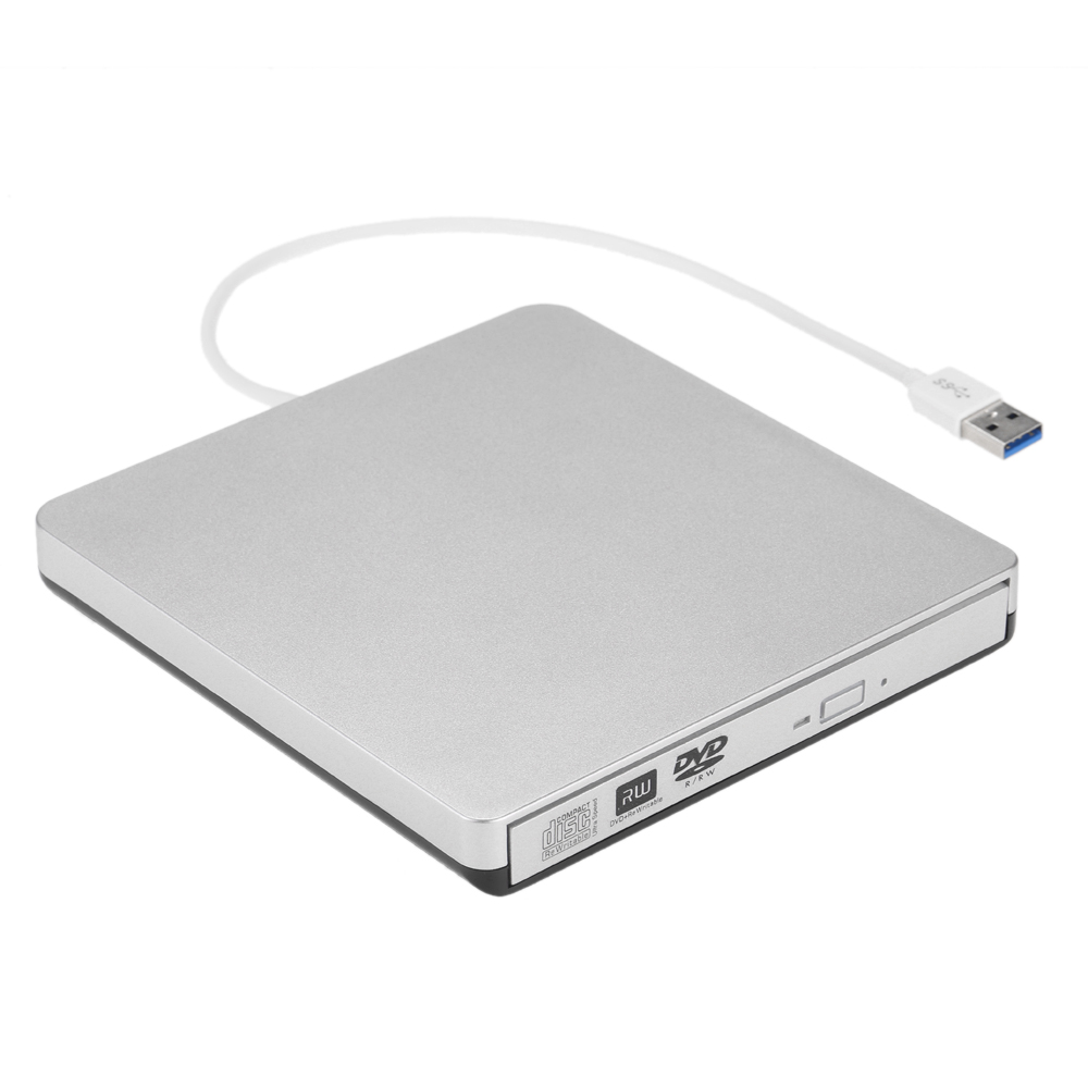 USB 3.0 Portable Ultra Slim External CD-RW DVD-RW CD DVD ROM Player Drive Writer Rewriter Burner for MacBook Laptop PC Desktop