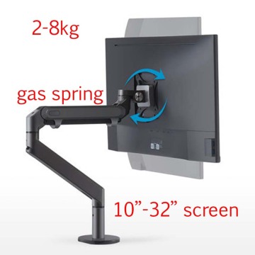 OZ-1 Height Adjustable LCD Monitor Holder Aluminum Alloy Rotation Desktop Display TV Long Arm VESA Stand Max Support 27 inch