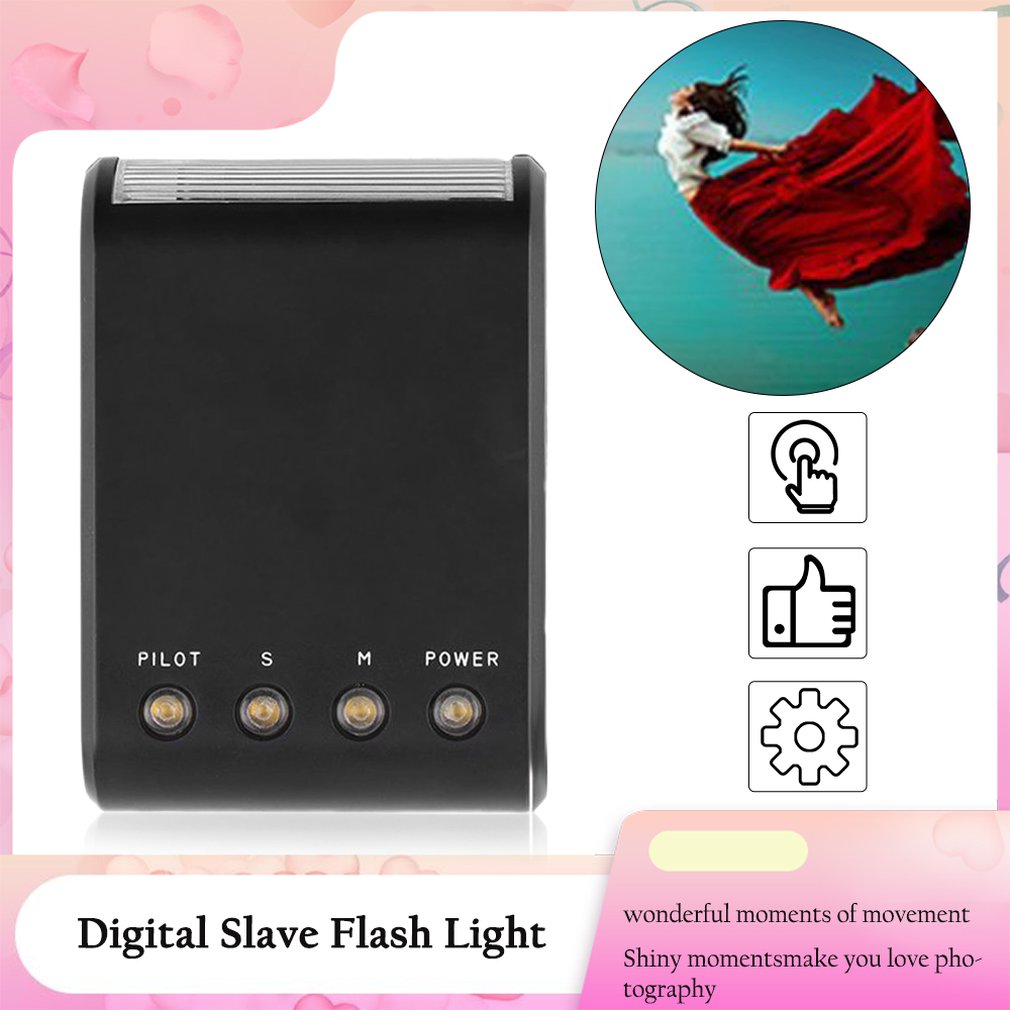 Universal Digital Slave Flash Light Auto Single Contact Standard For Hotshoe/Canon/Nikon DSLR Camera