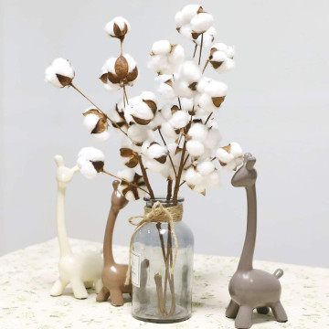 Naturally Dried Cotton Stems Farmhouse Artificial Flower Filler Floral Decor artificial flowers garden decoration fake