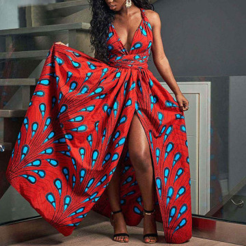 2020 Plus Size Dashiki African Dresses For Women Bazin Ankara Dresses Skirts Sleeveless African Print Clothes For Women