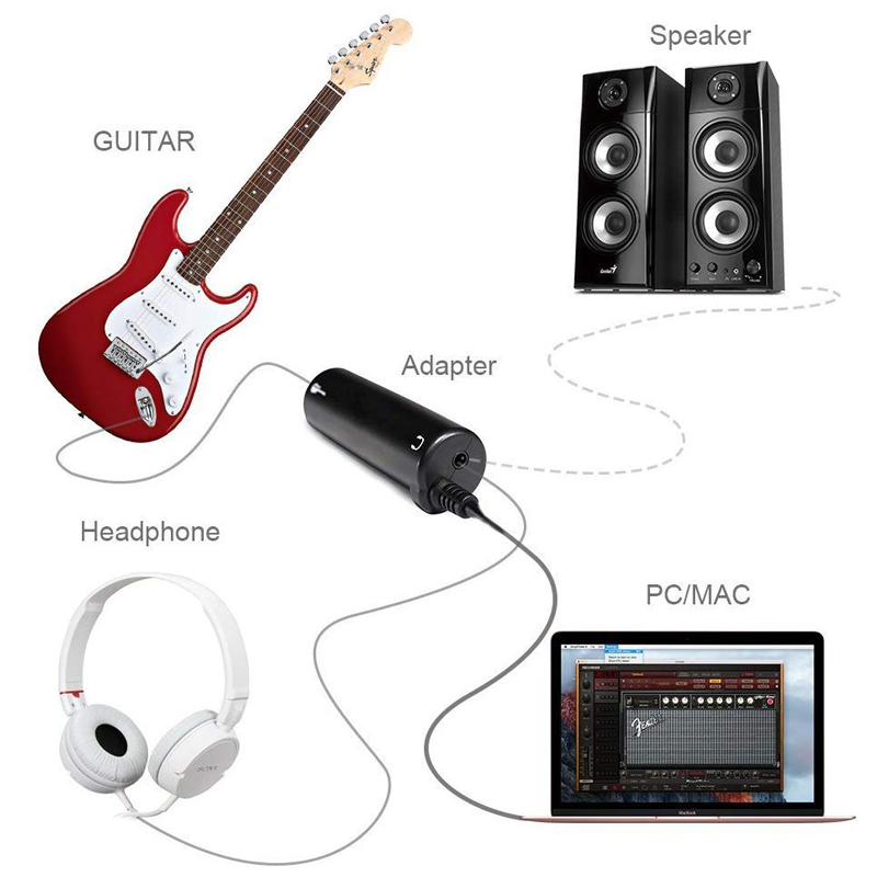 Guitar Interface Converter Replacement Guitar For Phone New i-Rig Guitar Interface Adaptor For iOS Devices