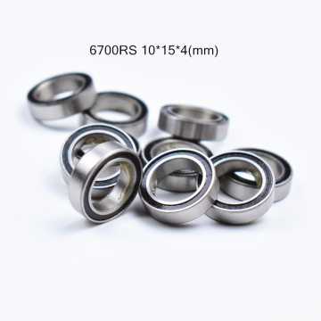 6700RS 10*15*4(mm) 10pieces bearing ABEC-5 61700 6700 63700 chrome steel bearing rubber seal bearing Thin wall bearing 61700