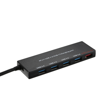 5 Ports USB Hub Super Speed Mini Portable USB 3.0 Hub 5Gbps Transfer Speed With Dedicated Charging Port 2.4A Port