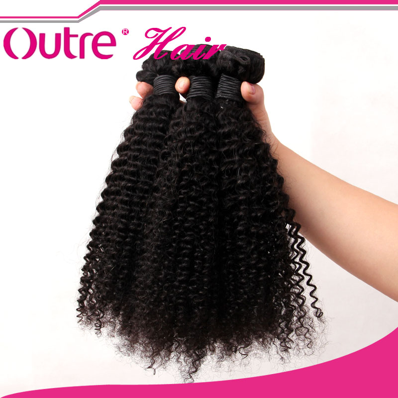 Grade 6A Unprocessed Brazilian Virgin Hair Extension Afro Kinky Curly Human Hair Weaving Weft