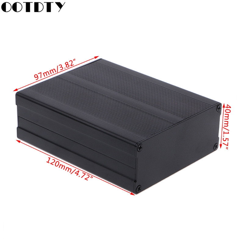 Aluminum Box Enclosure DIY Electronic Project Black Instrument Case 120x97x40mm