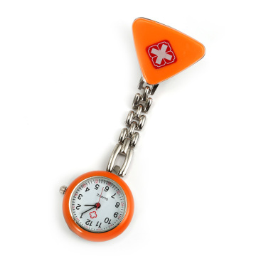 Hot Protable Nurse Watches With Clip Red Cross Brooch Pendant Pocket Hanging Doctor Nurses Medical Quartz Watch K2