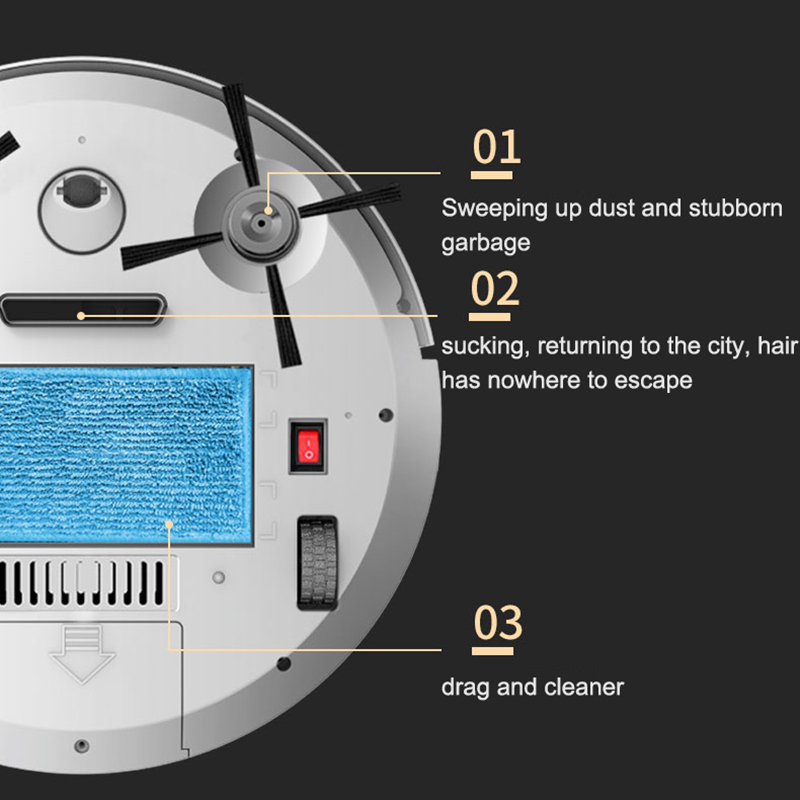 2021 Upgraded Robot Vacuum Cleaner Household Wet and Dry Vacuum Cleaner with Water Tank Can Be Used To Clean Carpets