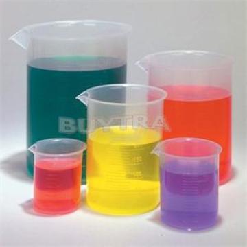 5Pcs/set Laboratory Plastic Beakers Graduated Beaker Transparent Measuring Cup Chemical Lab Supplies 50/100/250/500/1000ml
