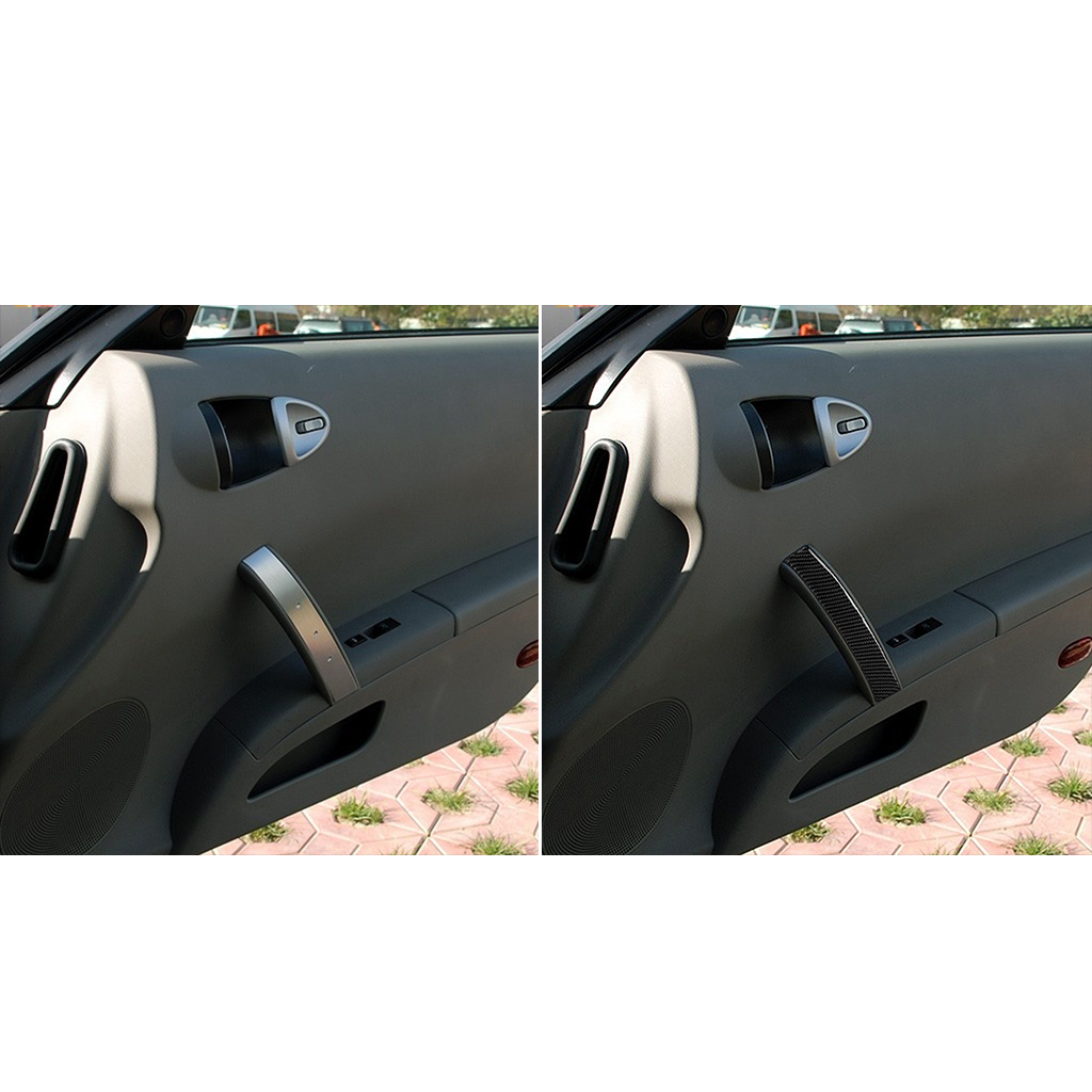 For Nissan 350Z Z33 2003-2009 Passenger Sdie Co-pilot Door Handle Carbon Fiber Decorative Sticker Modified Car Accessories