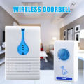 Wireless Remote Doorbell Self-adhesive With LED Flash 32 Music+Receiver For Home