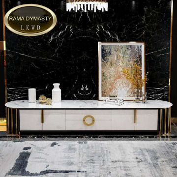 High quality Stainless Steel Marble TV Table /Coffee table/Sofa table/TV Stand for Living Room