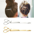Hot Sale Creative Scissors Shape Hair Clip Lady Hair Barrettes Apparel Accessories Headpiece Women Hairpin Scissors Pattern