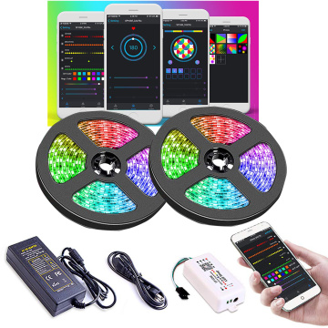 Dream Color 2811 Led Strip Light with Chasing Effect, APP Controlled Rope Light Kit with Power Supply and SP108E WiFi Controller