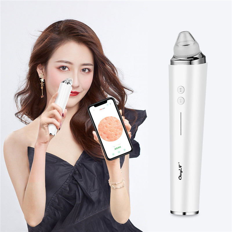 Phone Linked Visible Vacuum Blackhead Remover Visual WiFi Camera Connection Acne Extractor USB Rechargeable Pore Cleaner 6 Probe