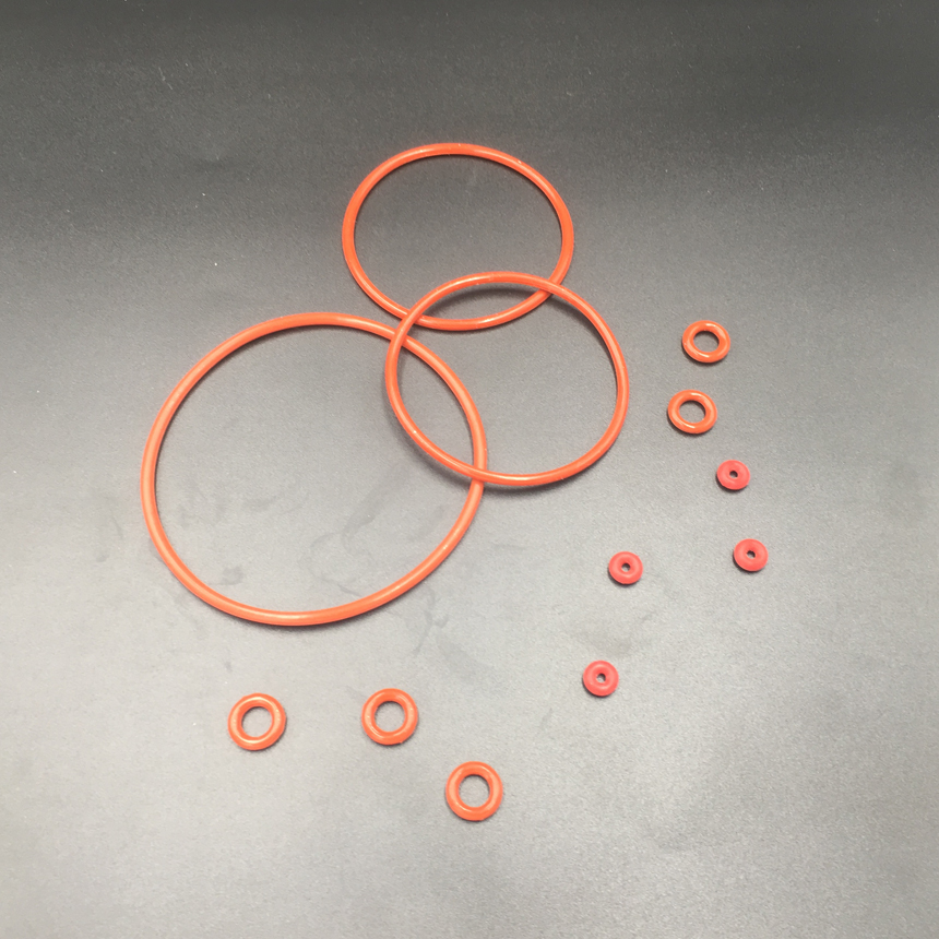 150pcs 8x2.5 8*2.5 9x2.5 9*2.5 10x2.5 10*2.5 11x2.5 11*2.5 (OD*Thickness) VMQ Food Grade Red Silicone Oil Seal O Ring Gasket