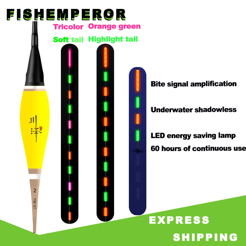 Eye-catching Luminous Fishing Float LED Electric Float Light Fishing Tackle Electronic Float glow in the dark Free battery cr425