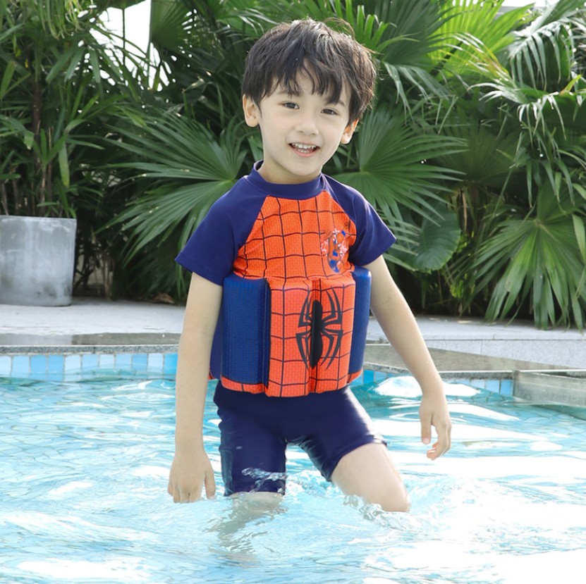 Children Detachable Buoyancy Floating Bath Zipper Life Jacket Baby Sunscreen Survive Child Bubble Bathing Suit life vest