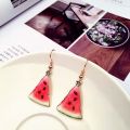 Creative Fruit Strawberry Pineapple Apple Lemon Watermelon Orange Fresh Pendant Earrings Fun Girl Earrings Woman Jewelry