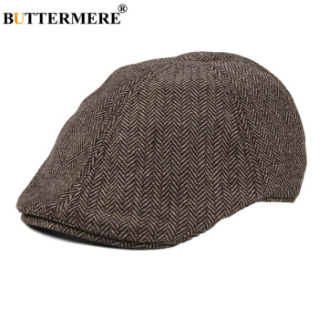 BUTTERMERE Beret Cap 2021 New Autumn Winter Hat Caps for Men Women Brown Herringbone Ivy Newsboy British Vintage Flat Cap