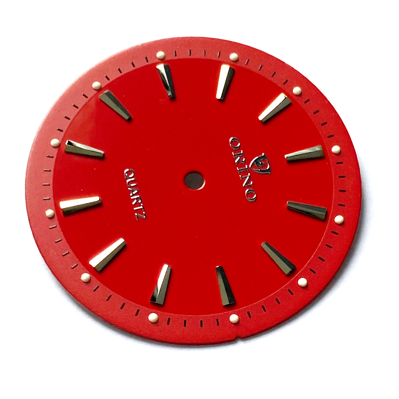 watch dial in tapered index and lume ball